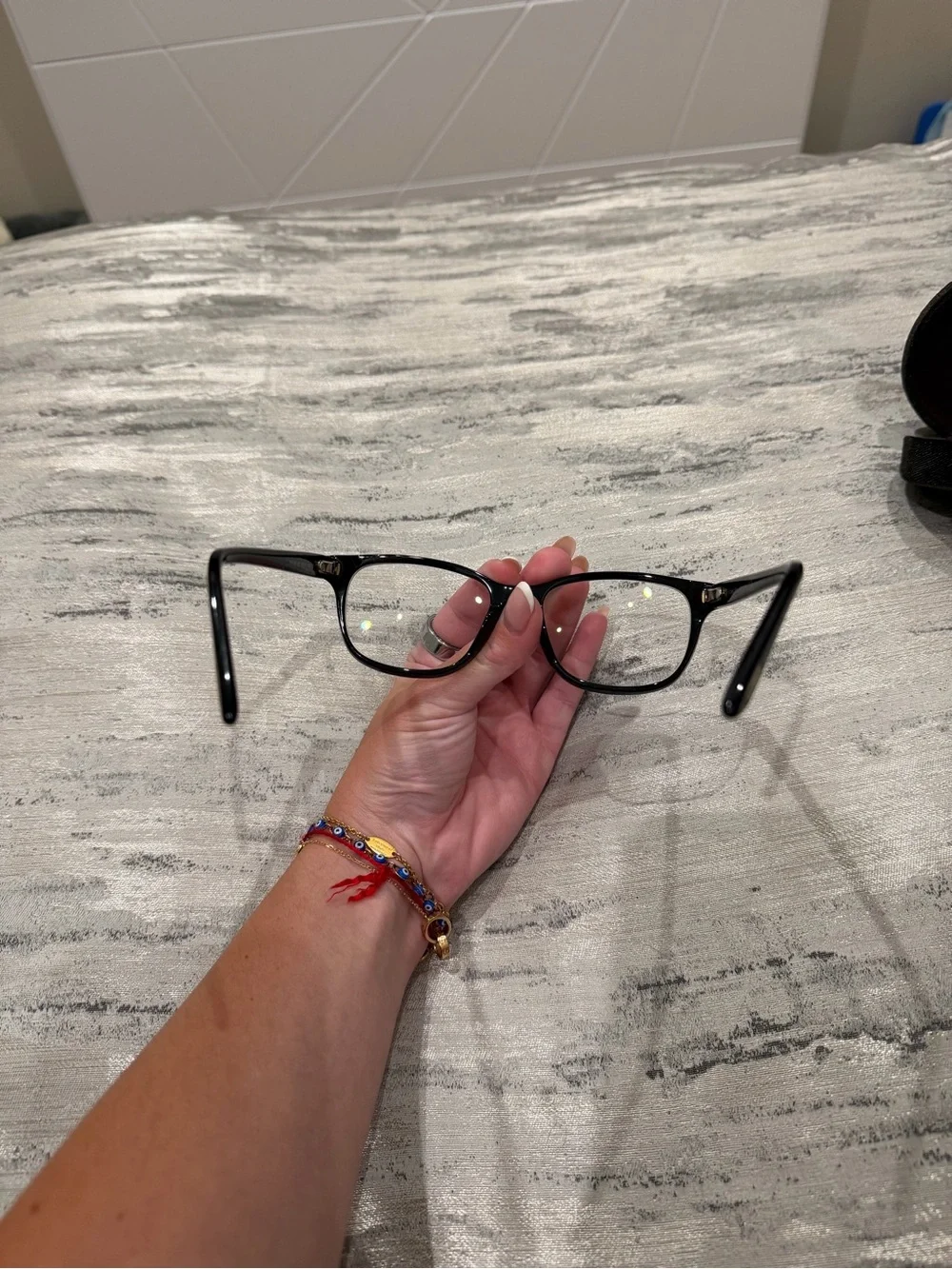 Tom Ford Women's Optical Glasses Black with Gold Accents